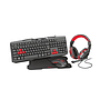 Combo Trust GXT 838 Azor Keyboard and Mouse Set USB negro y Trust GXT 212 Mico Microphone USB negro