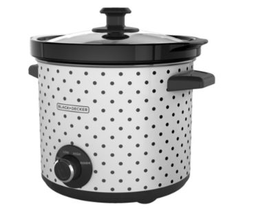 Black &amp; Decker olla de cocción lenta 4l blanca-negro