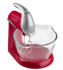Black &amp; Decker batidora de pedestal roja 250w con tazón