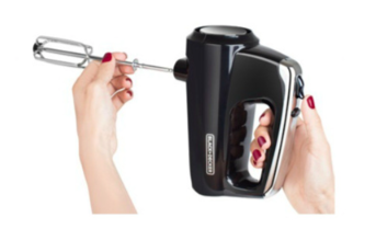 Black &amp; Decker batidora de pedestal negra, de acero inoxidable, 250w con tazón