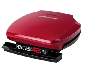 George Foreman parrilla tipo grill 5 porciones-roja