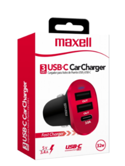 Maxwell cargador para carro USB 3 puertos