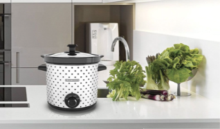 Black &amp; Decker olla de cocción lenta 4l blanca-negro