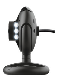 Trust cámara web spotlight pro, con luz led usb negro