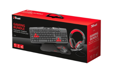 Trust combo gaming 4-in-1 ES negro