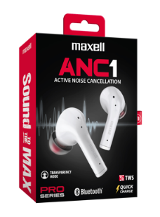 Maxell audífono inalámbrico blanco con cancelación de ruido