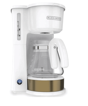 Black &amp; Decker coffee maker blanco con dorado
