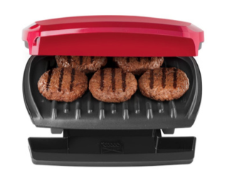 George Foreman parrilla tipo grill 5 porciones-roja