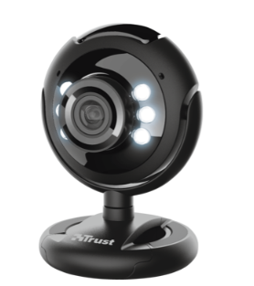 Trust cámara web spotlight pro, con luz led usb negro