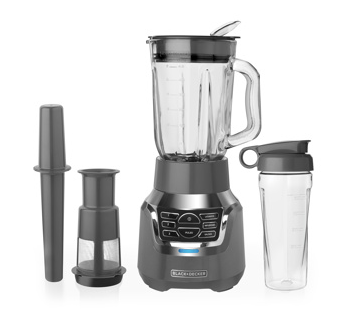 Black &amp; Decker licuadora digital 3 velocidades con filtro jarra vidrio y vaso persona