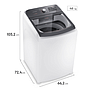 Frigidaire lavadora automática impeller 18kg gris premium