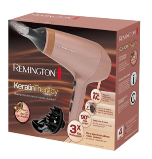 Remington secadora de cabello con terapia de keratina y aceite de argán