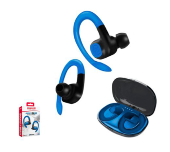 Maxwell Audífonos deportivos inalámbricos Bluetooth TWS con micrófono y estuche cargador portátil
