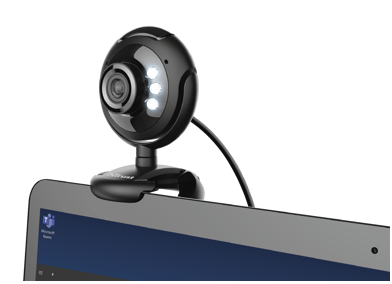 Trust cámara web spotlight pro, con luz led usb negro