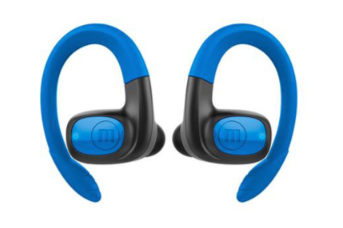 Maxwell Audífonos deportivos inalámbricos Bluetooth con micrófono y estuche cargador portátil