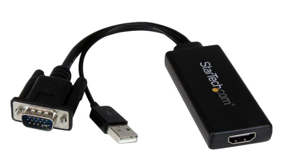 StarTech.com Adaptador-Conversor VGA a HDMI con Audio USB y Alimentación