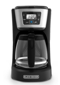 Black &amp; Decker cafetera digital 12 tazas acero inoxidable