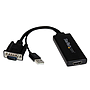 StarTech.com Adaptador-Conversor VGA a HDMI con Audio USB y Alimentación